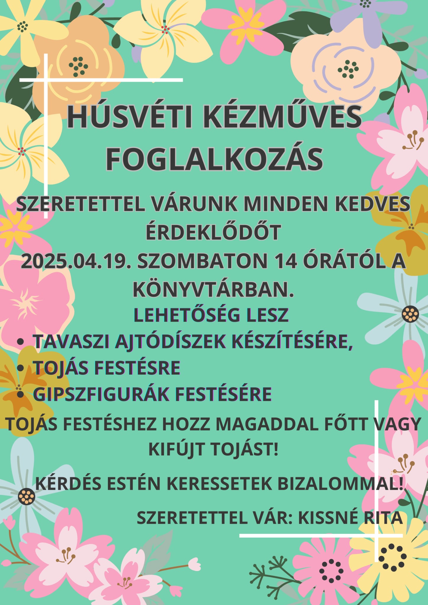 Kézműves foglalkozás